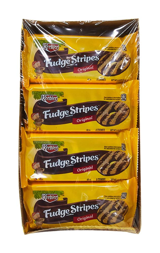 Keebler fudge stripe cookies 12ct, 1.9oz Grocery