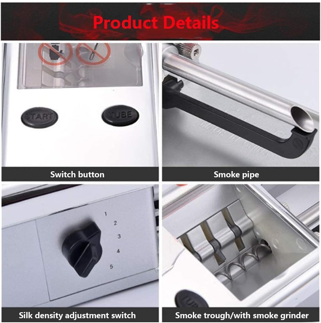 Electric Cigarette Roller - Automatic Tobacco Syringe Tool for Men, for Boyfriends and Fathers (8/6.5cm Dual use)