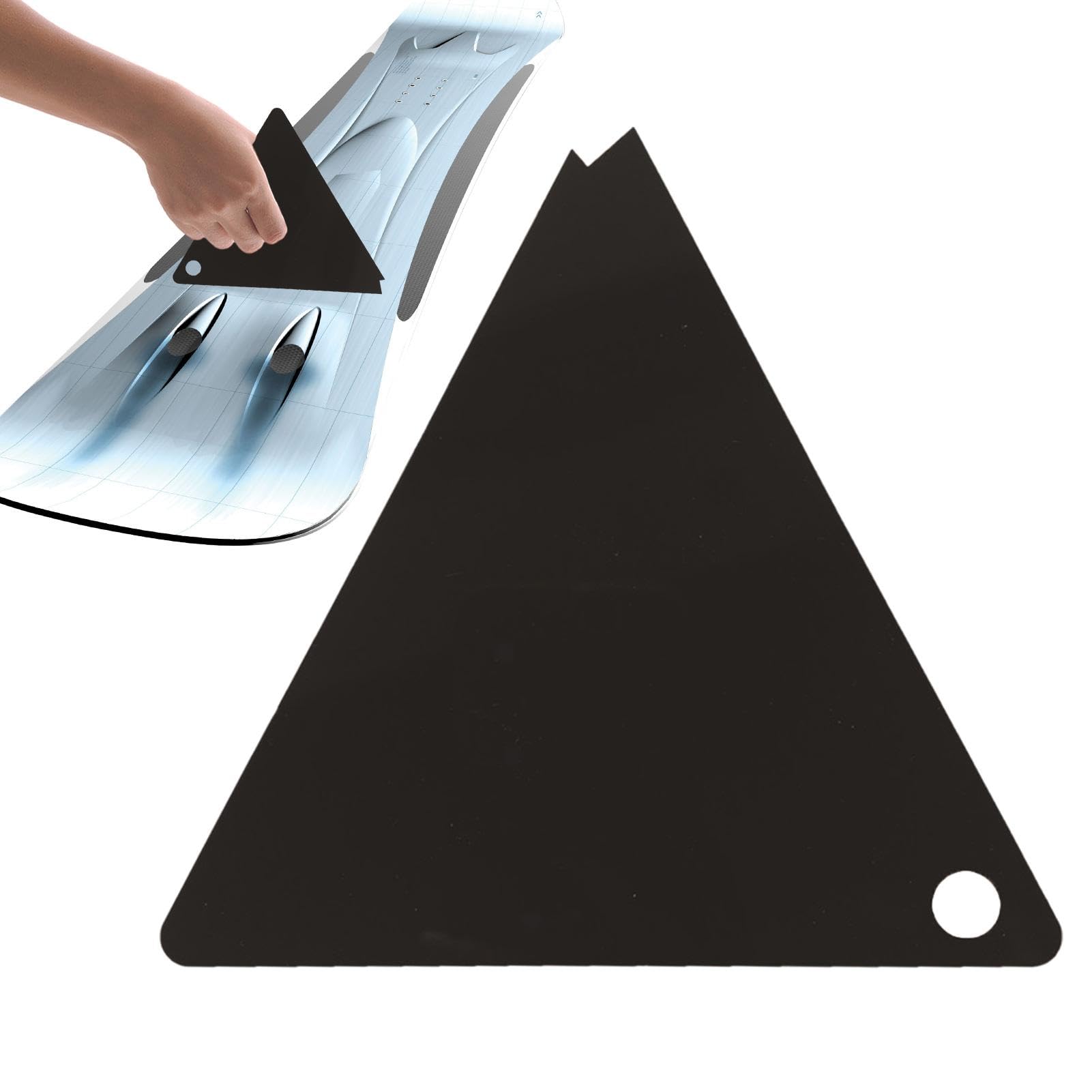 Rascador de cera acrílico triangular para snowboard y esquí