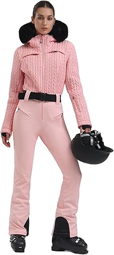 Miniatura 5 de GSOU SNOW Trajes de esquí para mujer de una pieza para snowboard invierno impermeable resistente al viento traje de nieve para deportes al aire libre