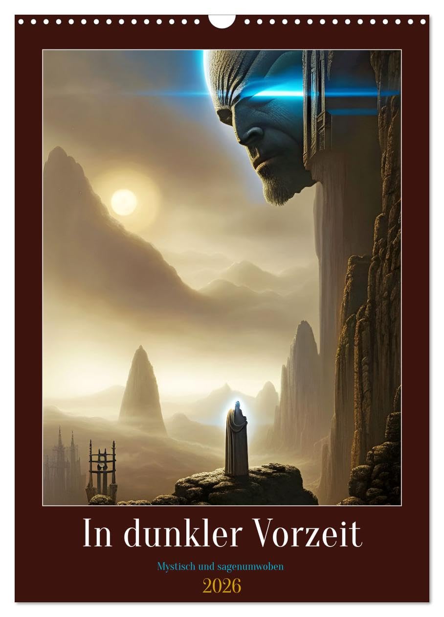 In dark prehistoric times - mystical and shrouded in legend UK-Version (Wall Calendar 2026 DIN A3 Portrait), CALVENDO 12 Month Wall Calendar — image 1