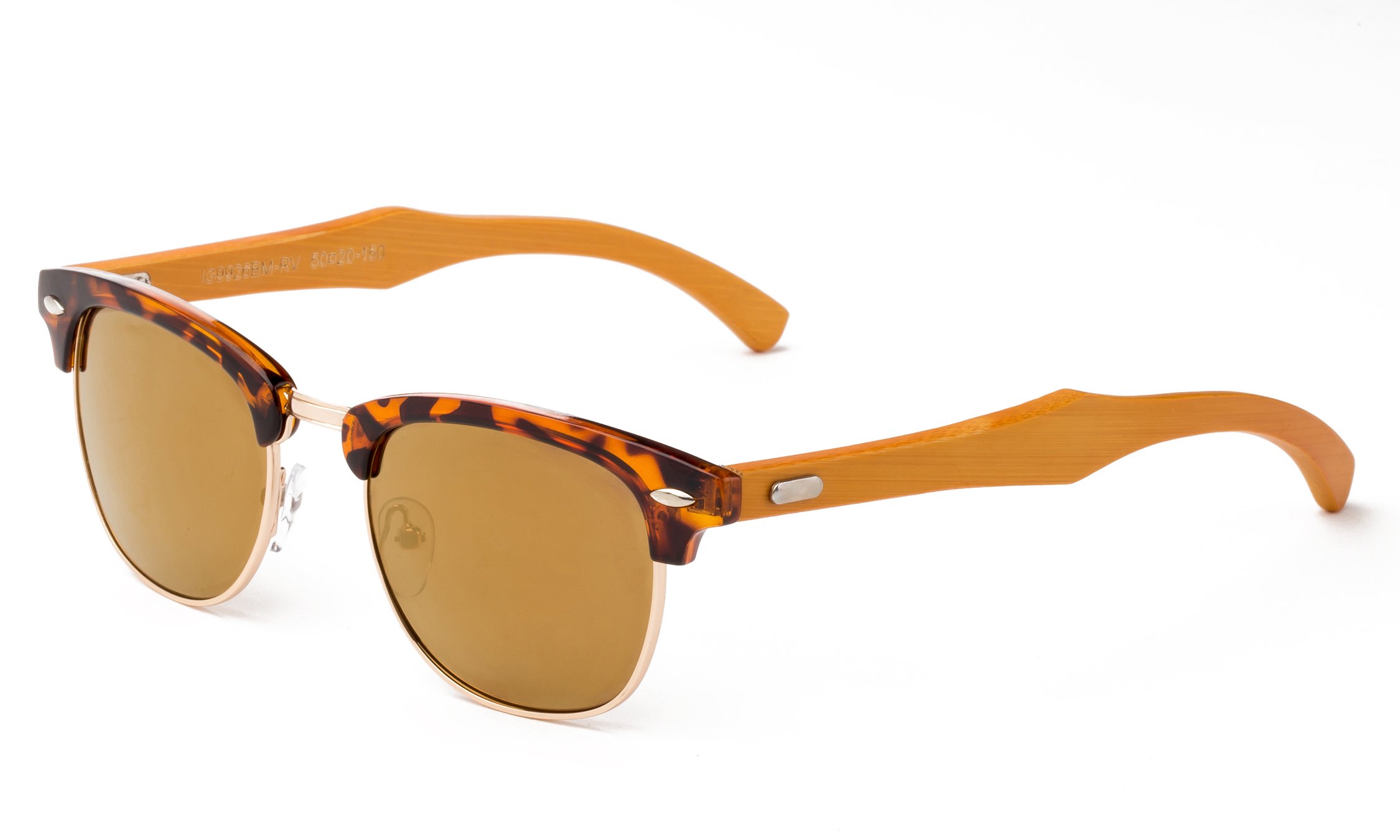 Newbee Fashion SunglassesNewbee Fashion - "Copter Flash" Vintage Design Fashion Sunglasses Real Bamboo