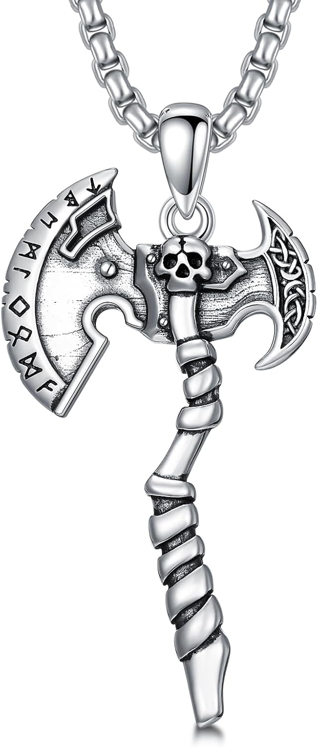 Men's Necklaces 925 Sterling Silver Viking/Animal Pendant Viking/Animal Jewelry for Men Women