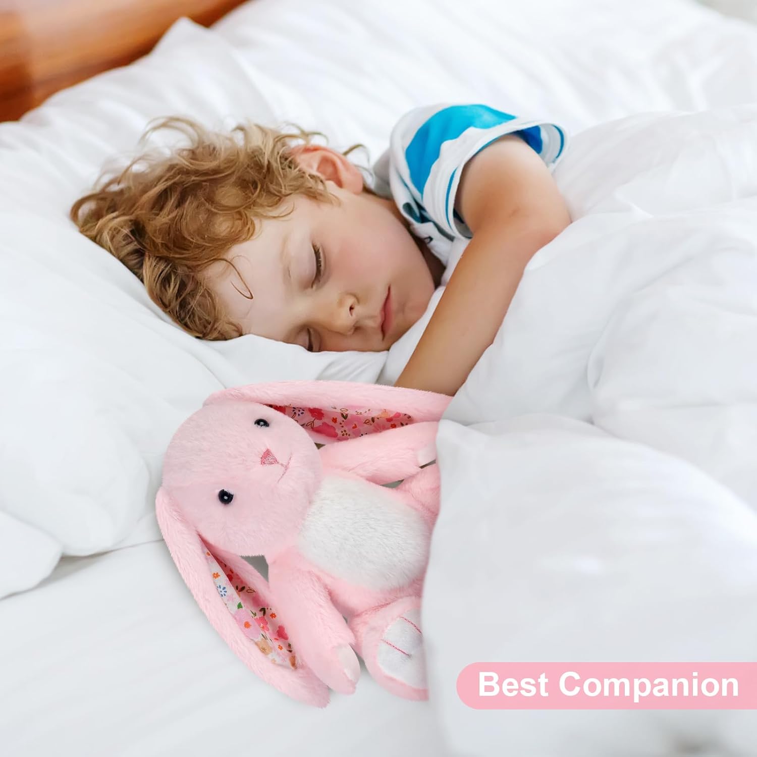 SuzziPals Heatable & Coolable Bunny Stuffed Animal, Microwavable Heating Pad Stuffed Animal for Soothing & Relaxation, Lavender Scented Bunny Plush Toy, Easter Rabbit Gifts for Kids