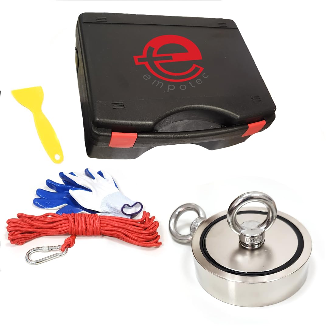 MAGNETE E400x2 CALAMITA DA 450KG.X2 TOTALE 900KG RECUPERO METALLI PESCA METAL DETECTOR CALAMITA CORDA GUANTI SPATOLA