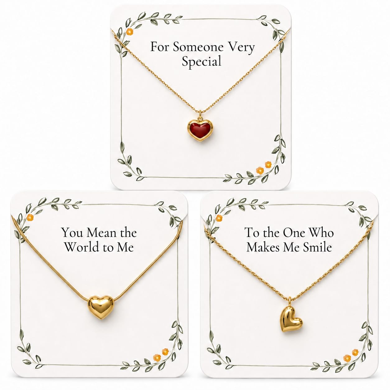 Gifting Combo Set of Heart Pendant Necklace for Women-image-33