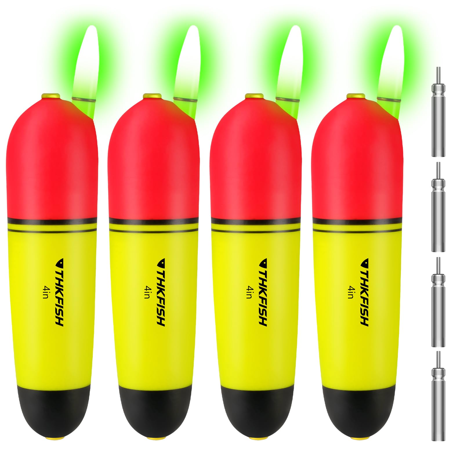 THKFISH Fishing Slip Bobbers, EVA Foam Bobbers Night Fishing Slip Bobbers Slip Corks for Fishing Catfish Bobbers Assortment Freshwater,4in 6in 7in