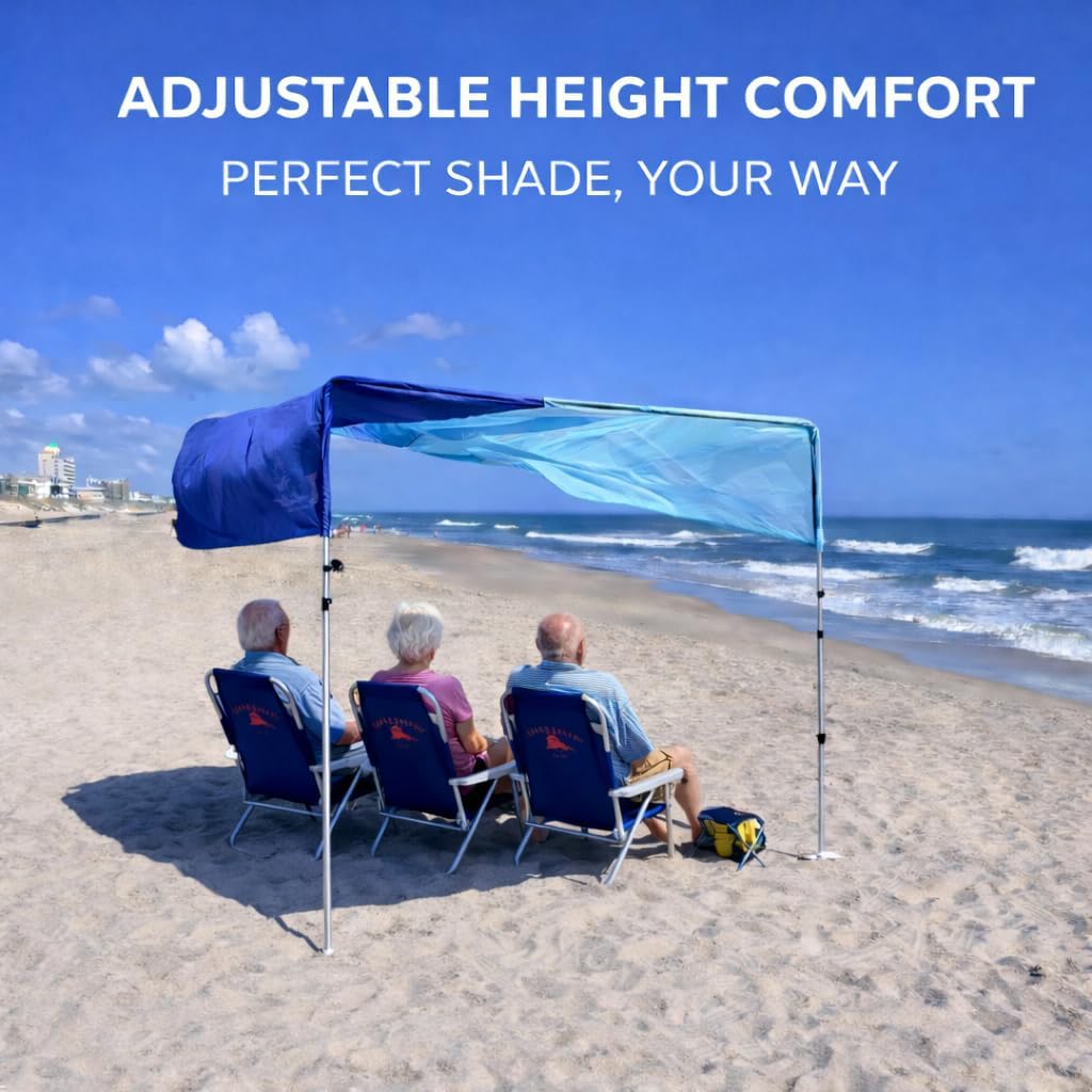 MillionShades® Beach Shade Canopy – Cozy 8 ft x 8 ft Wind-Propelled® Sun Shade for Beach with UPF 50+, 360° Views, Quiet & Lightweight Design, Easy Setup Tent - Windproof Beach Shelter