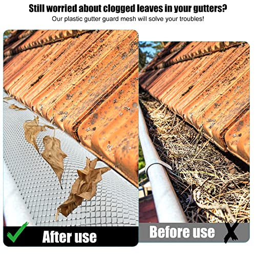 Gutter Guards Aluminum Downpipe Leaf Guard 16 cm × 12.2 m Cut to Size Gutter Mesh Leaf Strainer Easy Installation Grid Cover for Moss Muck - Image 4