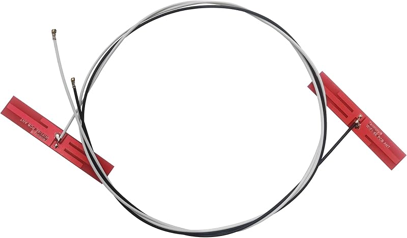 MHF4 WiFi 6E Antenna Tri-Band Internal for Laptop NGFF M.2 AX210 AX200 | 6GHz 5GHz 2.4GHz, 3dBi gain. UFL U.FL connector cable (48cm/66cm). Compatible with NGFF M.2 cards & WiFi 7 cards