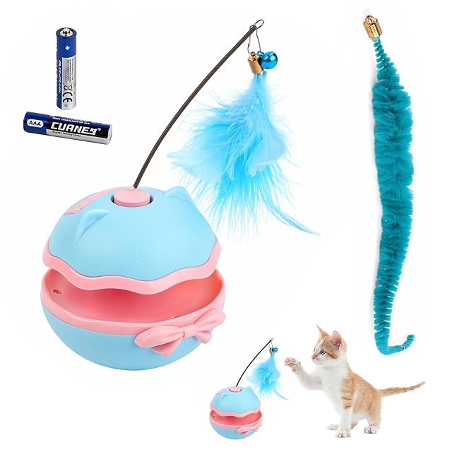 Ziyonix Juguete Interactivo para Gatos, Juguete Electrónico para Gatitos, Juguetes para Gatos con Campanilla