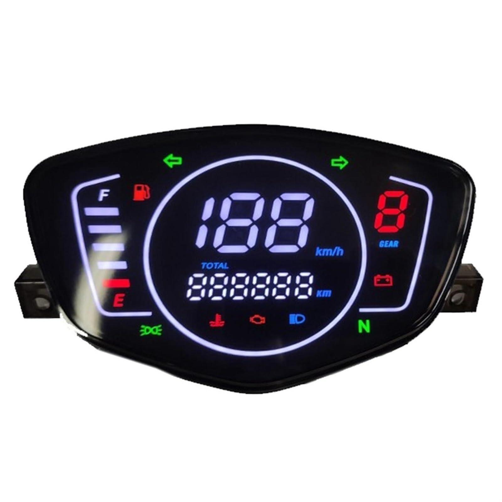 Tablero de moto Para Yamaha LC 135, velocímetro digital, tacómetro, odómetro, modificación, piezas de repuesto electrónicas, accesorios(Blanco)