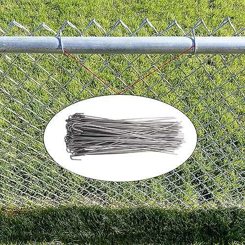 8inch Chain Link Residential Fence Ties, 11 Gauge Aluminum Wire Hook Ties for Chain Link Dog Fence, Diameter 3mm, 60 Packs - Thumbnail 7