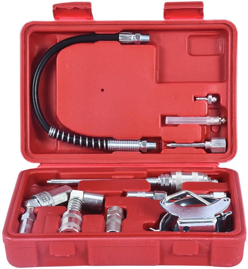 11pcs Grease Gun Lubrication Aid kit,Jikkolumlukka