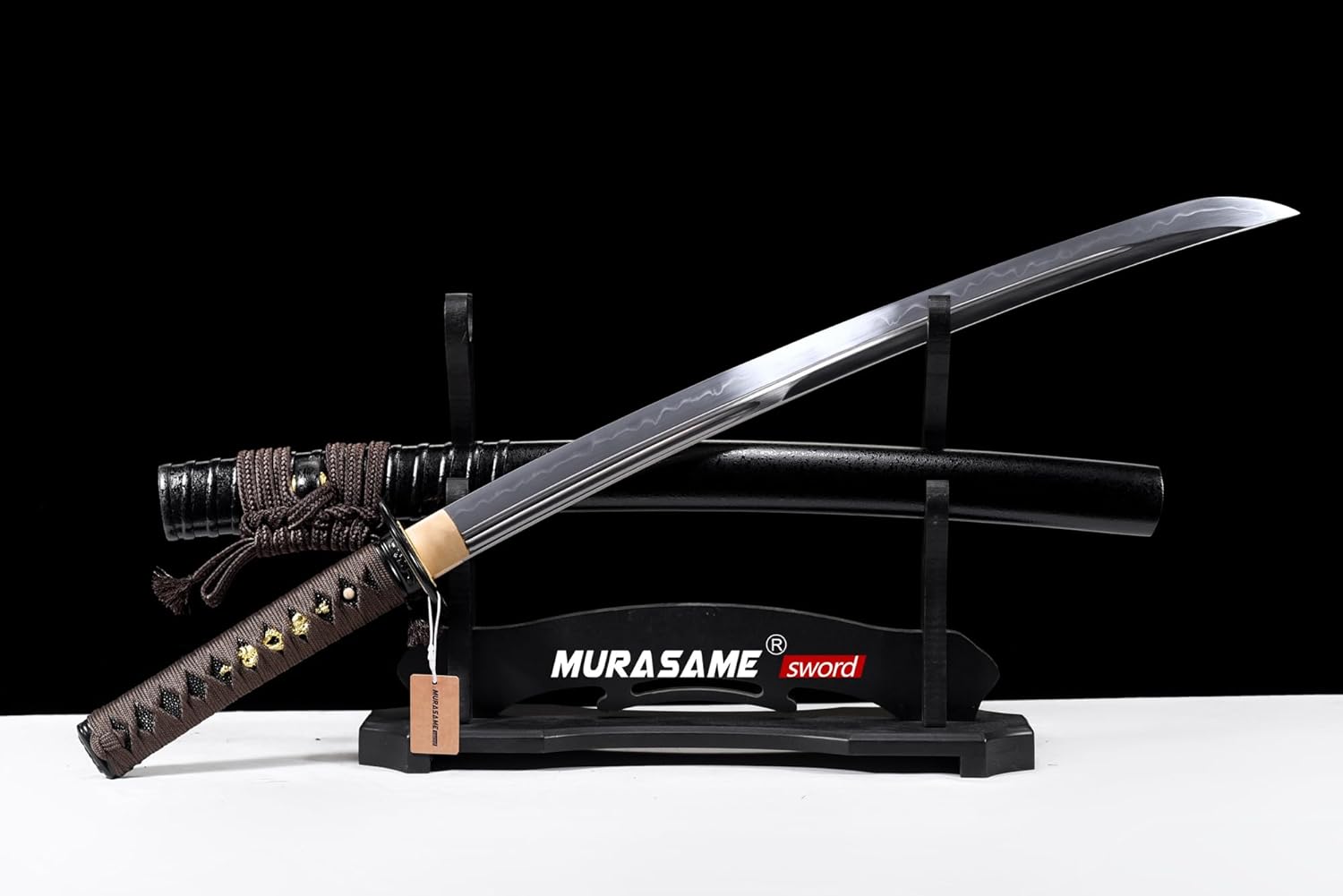 MURASAME Wakizashi Sword T10 Steel Clay Tempered Nice Hamon Unkubi-Zukuri Razor Sharp