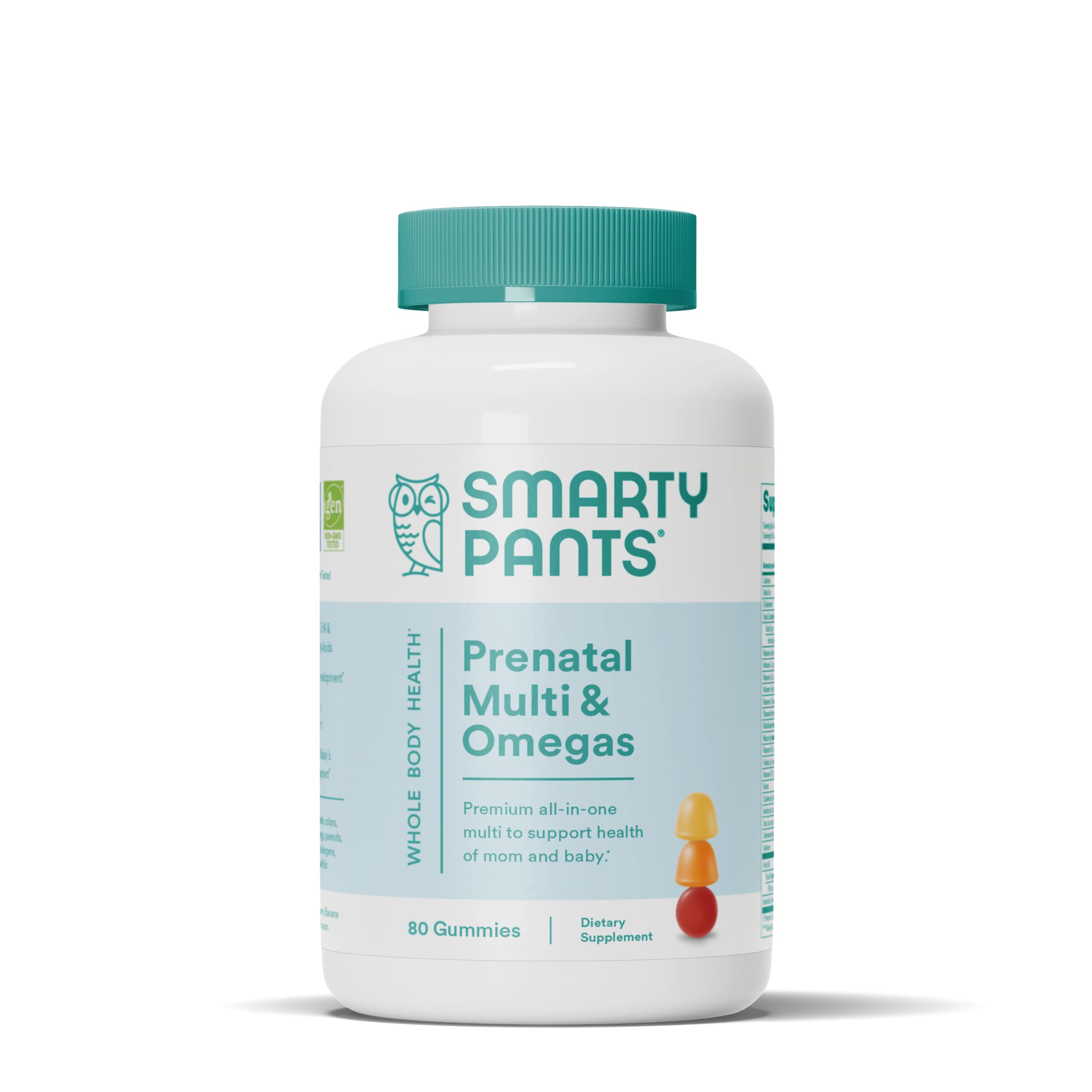 Prenatal Formula Daily Gummy Vitamins: Gluten Free, Multivitamin, Folate (Methylfolate), Omega 3 (Dha/Epa), Fish Oil, Methyl B12, Vitamin D3, 80 Count (20 Day Supply) - Packaging May Vary