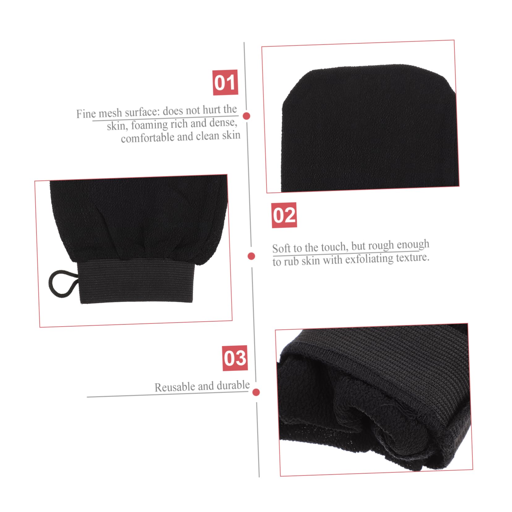 Mobestech 10pezzi Guanto Esfoliante Per Guanti Da Bagno Antiscivolo Massaggio e Scrub Per Liscia e Morbida Rimuove Cellule Morte e Cutina Design Ergonomico Per Uso Quotidiano