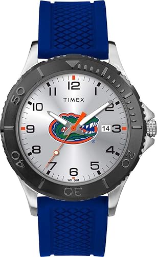 Timex Homenaje Collegiate Gamer - Reloj para hombre (1.654 in), diseño de Florida Gators con correa de silicona azul real, Florida Gators, Deporte