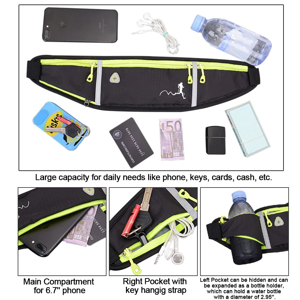 Riñonera para hombres y mujeres, bolsa impermeable para correr, cinturón para viajes en el gimnasio, soporte reflectante ajustable para teléfono para iPhone 13 12 11 Pro Max Samsung Galaxy S20 3