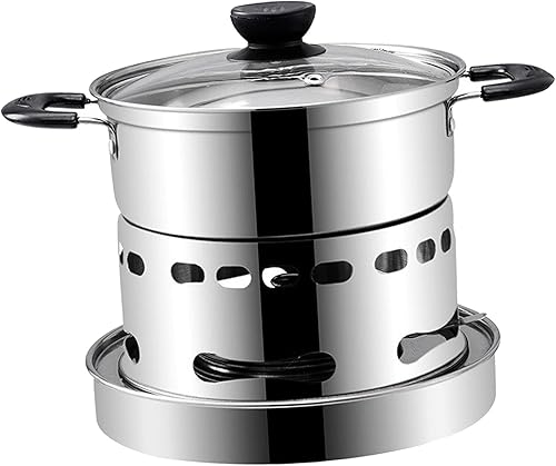 Miniatura 1 de Colcolo - Juego de fondue para ollas calientes, quemador de ollas para interiores, viajes, pícnic, banquetes, catering, 6.3in