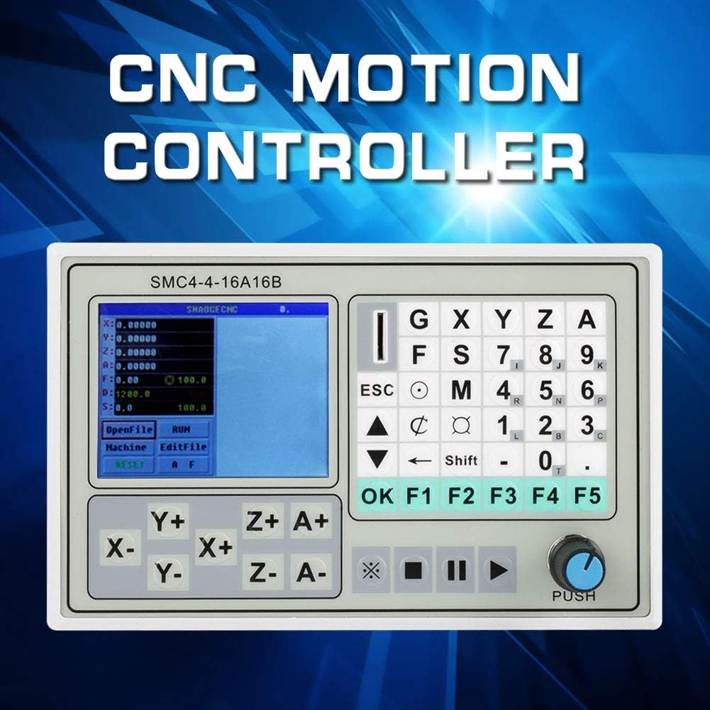 4 Axis CNC Controller, 4-4-16A16B CNC Motion Controller for Carving Machine Control System, High-Performance Router Control Engraving Milling Machine Stand Alone Motion Controller