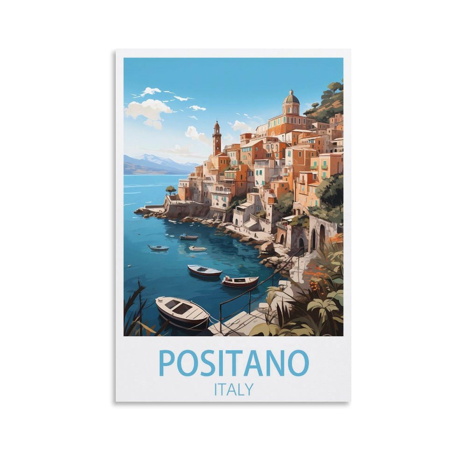 EZMLFA 5D Diamond Art Kits for Beginner,Positano Italy,Beginners,DIY Full Round Drill Diamond Dot Gem Art Kits for Adults,Crafts for Decor 30x40cm