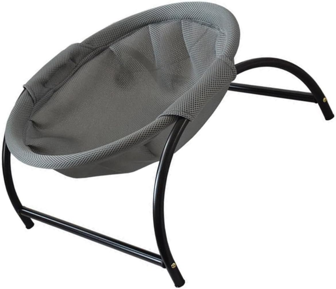 UPKOCH Elevated Cat Bed Breathable Hanging Cot for Indoor Cats and Puppies Stylish Frame Design Moisture-Resistant Easy to Assemble Grey Color