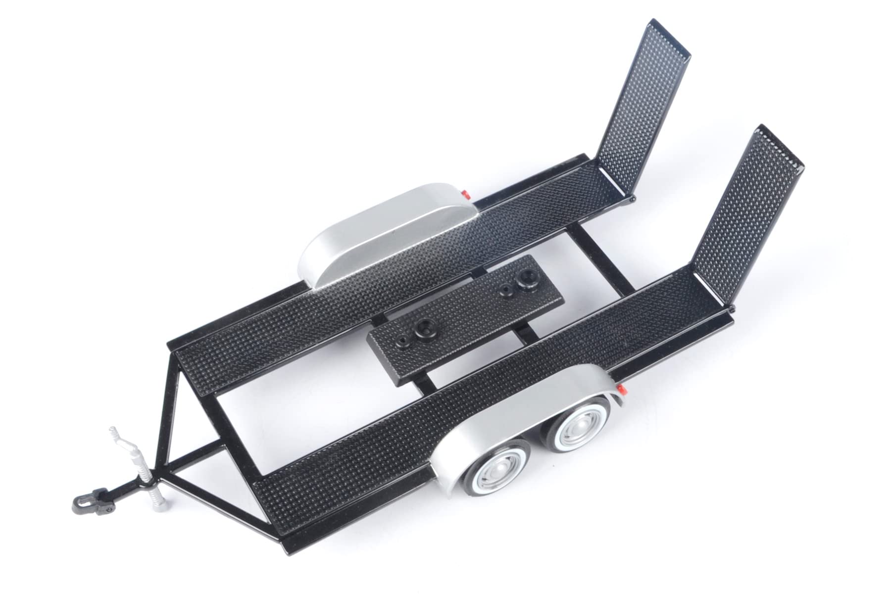 OPO 10 - 1/24 trailer, flatbed, auto carrier for car transport with double axle, metal, Motormax - 76001, Medium - Image 4
