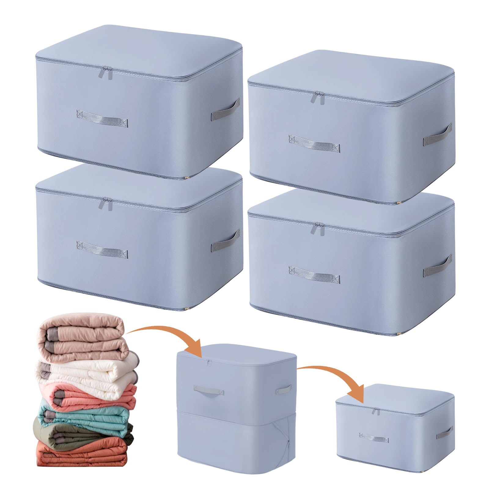 Organisateur auto-compression grand sac de rangement pour couettes et couvertures