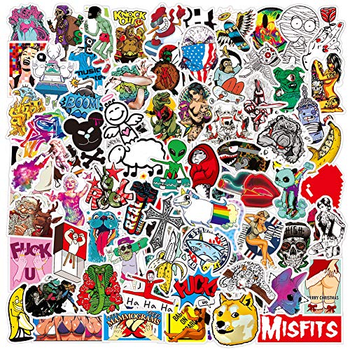 299Pcs Cool Stickers for Skateboard, Waterproof Vinyl Stickers, Trendy Sticker Decals for Teens, Water Bottles Travel Case Sticker Door Laptop Luggage Car Bike