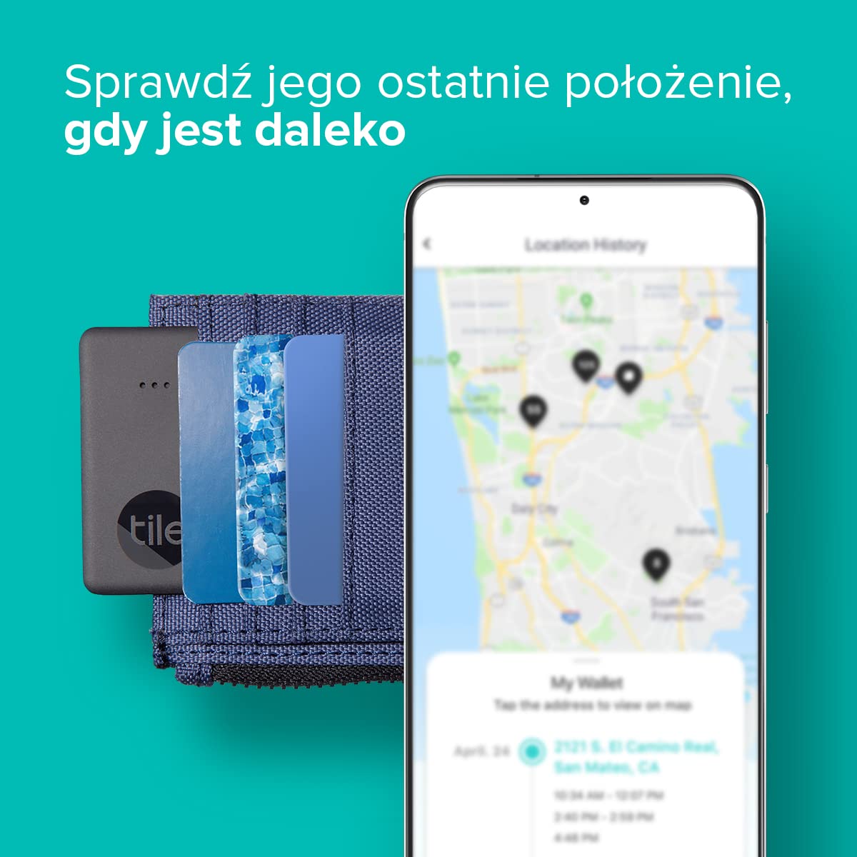 Tile Essentials (2022) Lokalizator Bluetooth do namierzania zagubionych kluczy, portfeli, pilotów i innych przedmiotów, 4 Pak (2 Mates, 1 Slim, 1 Sticker), aplikacja iOS i Android, Czarny