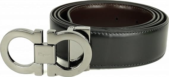 Salvatore Ferragamo Men's Reversible Belt 679535 0001 0039 Nero/Auburn 115 Size
