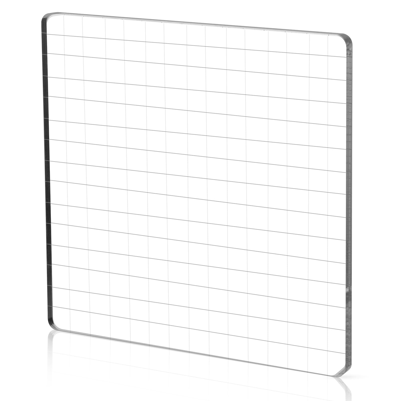 Large Acrylic Blocks for Stamping 15 * 15cm Transparent Acrylic Stamp Block with Grid Lines Clear Stamps for Card Making for DIY Crafts Scrapbooking Card Making Decorative Stamps