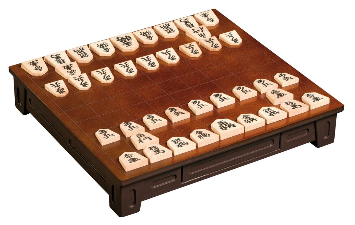 Philos Shogi Set with Raised Wooden Board and Storage Drawer