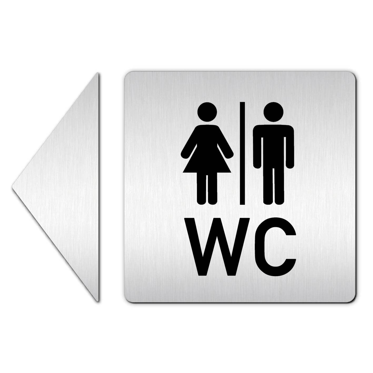 Türschilder24 Cartello XXL – Targa per porta • 125 x 125 mm cartello segnaletico WC WC