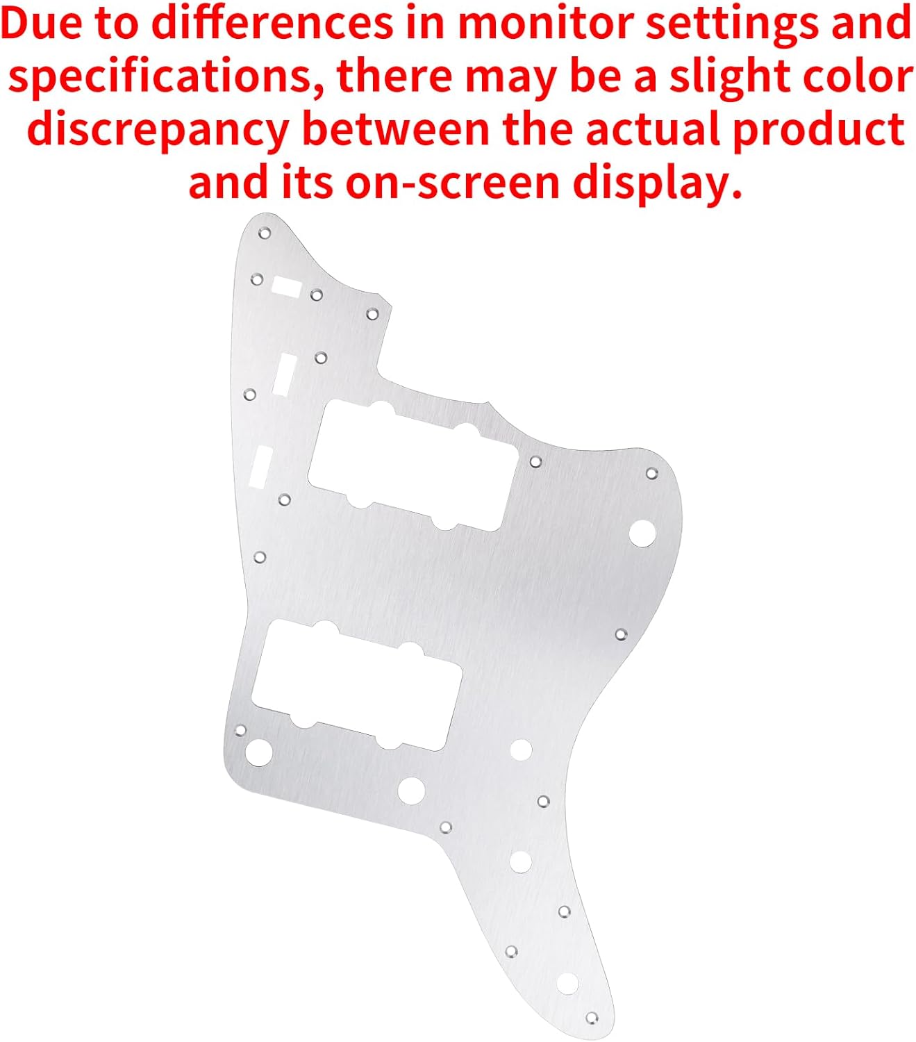 Banworks CNC Processed Aluminum Vintage 60s JM Pickguard 1 Ply 13-Hole Straight Edge Guitar Pickguard Scratch Plate for Fender Ultra Jazzmaster JM Guitars JT/HB-14 Silver