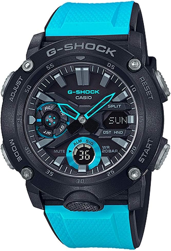 GA2000-1A2 G-Shock Men's Watch Blue/Black 51.2mm Carbon/Resin