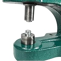 Vista 4 de QWORK - Kit de herramientas de perforación de ojales resistentes con 3 troqueles y 1500 ojales plateados