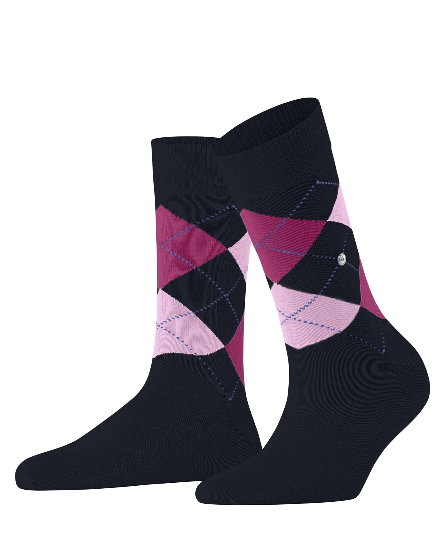 Burlington Women's Queen W So Cotton Patterned 1 Pair Socks, Blue Marine 6123-O, 3.5-7