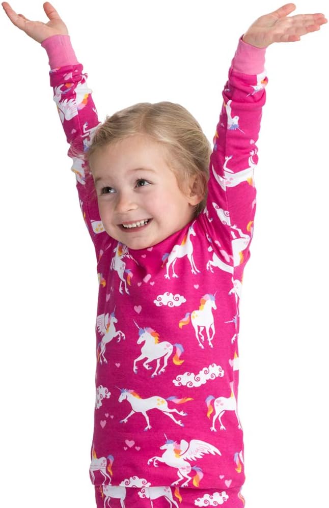 Hatley girls Organic Cotton Long Sleeve Printed Pajama Set - Image 4