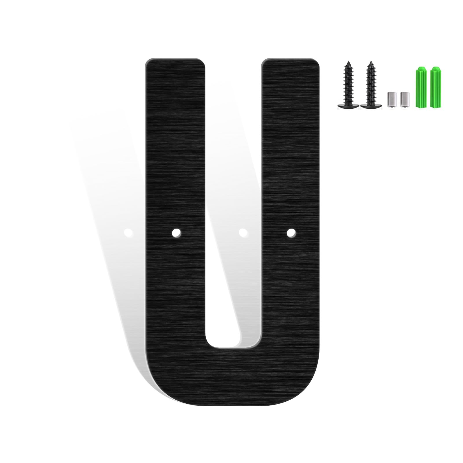 2 Inch Stainless Steel House Address Numbers, Small Brushed Black 304 Stainless Steel Letters, Metal Mailbox Numbers Letters, Modern House Address