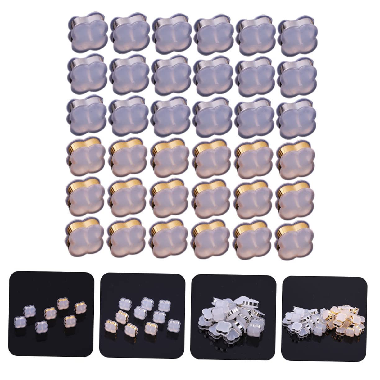 SHERCHPRY 250pezzi Chiusure Silicone Trasparenti Per Orecchini Accessori Per Creazioni Di Gioielli Compatibili Con Tutti Tipi Di Orecchini Facili Da Usare e Confortevoli Per Piercing
