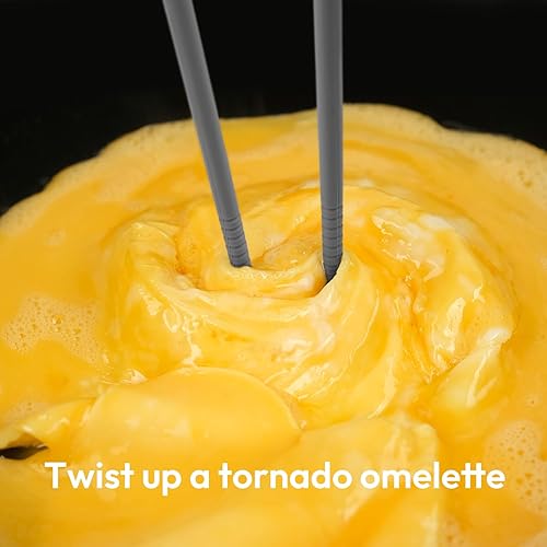 Miniatura 5 de Carrotez Palillos de cocina de silicona, palillos largos (12 pulgadas) reutilizables para cocinar, resistentes al calor, antiarañazos, suaves con