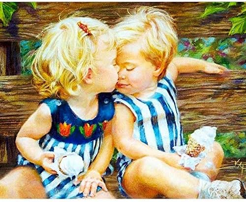 Amazon Fupos 大人の初心者のためのdiyアクリル絵の具キット 数字による絵画数字による赤ちゃんdiy絵画キットデジタルハンドキャンバス絵画家の装飾40x50cm 手芸 画材 通販