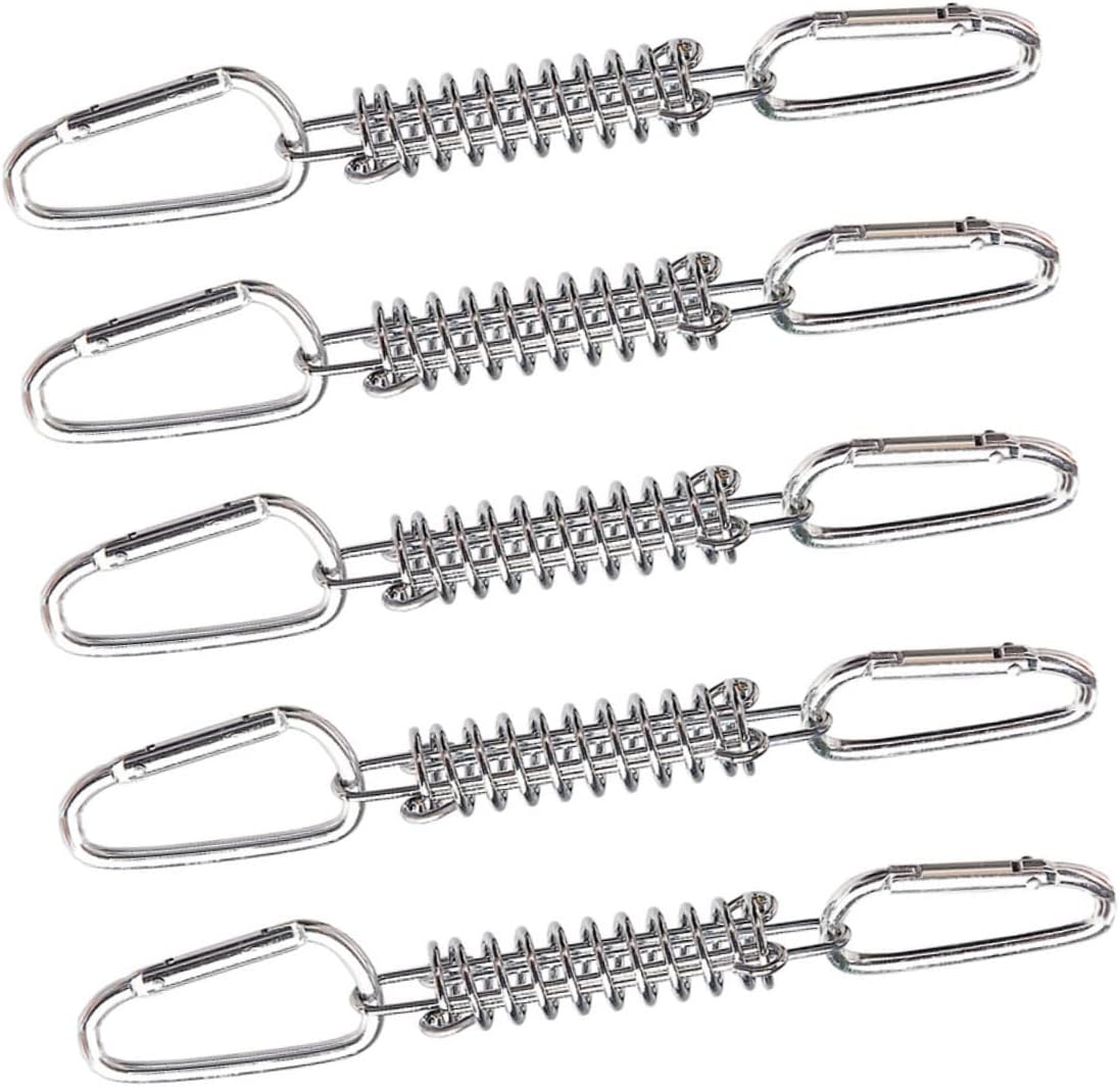 Tent Spring Buckle Set Heavy-Duty Steel Tent Rope Tensioner for Camping Backpacking Outdoor Use Sturdy Spring Hook Buckles