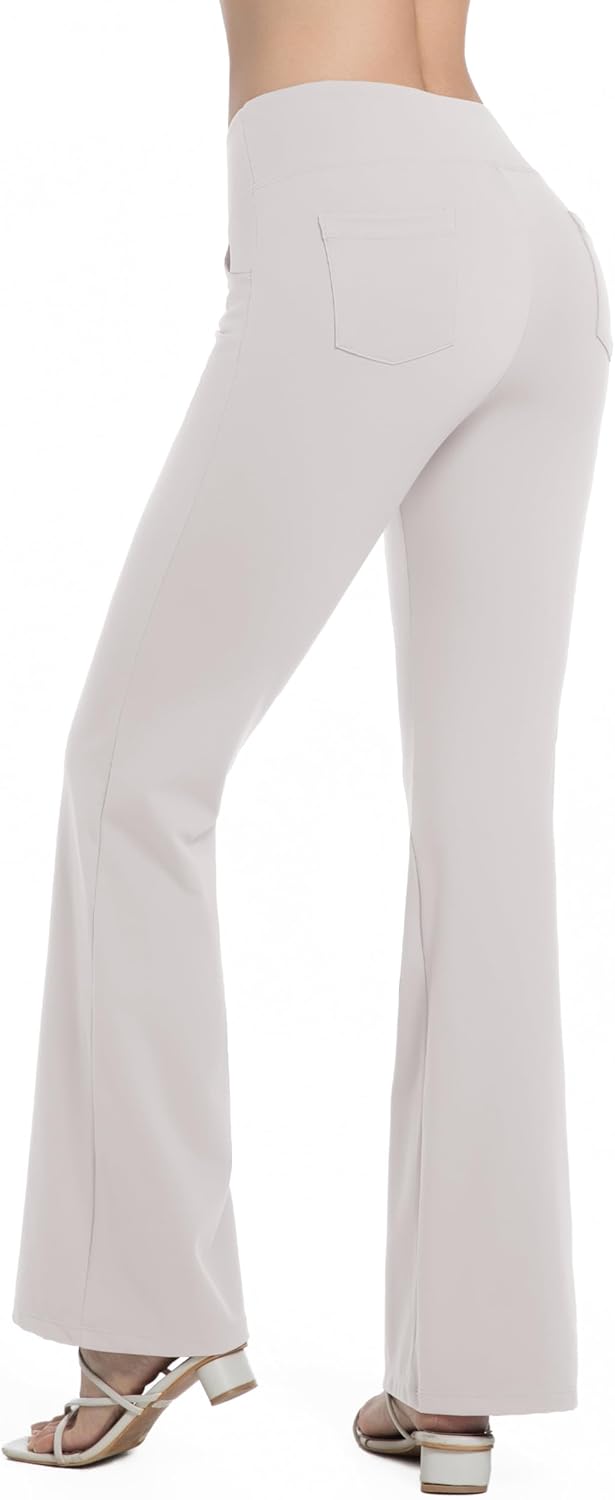 BUBBLELIME 29"/31"/33"/35"/37" Women's High Waist Stretchy Bootleg Yoga Pants Workout Pants with Out Pockets