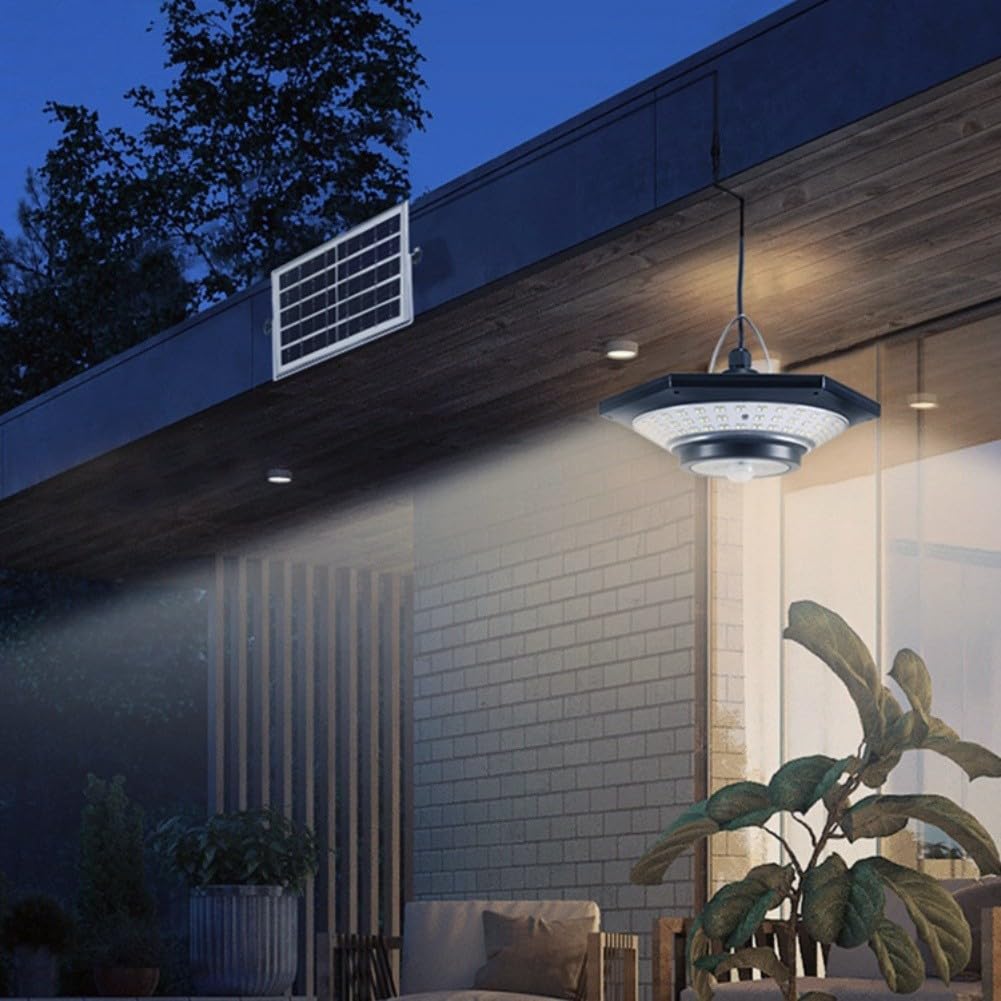 Luce solare della tettoia 1000LM con telecomando ed il sensore di movimento, modi multipli per illuminazione esterna su misura, IP65 resistente alle intemperie
