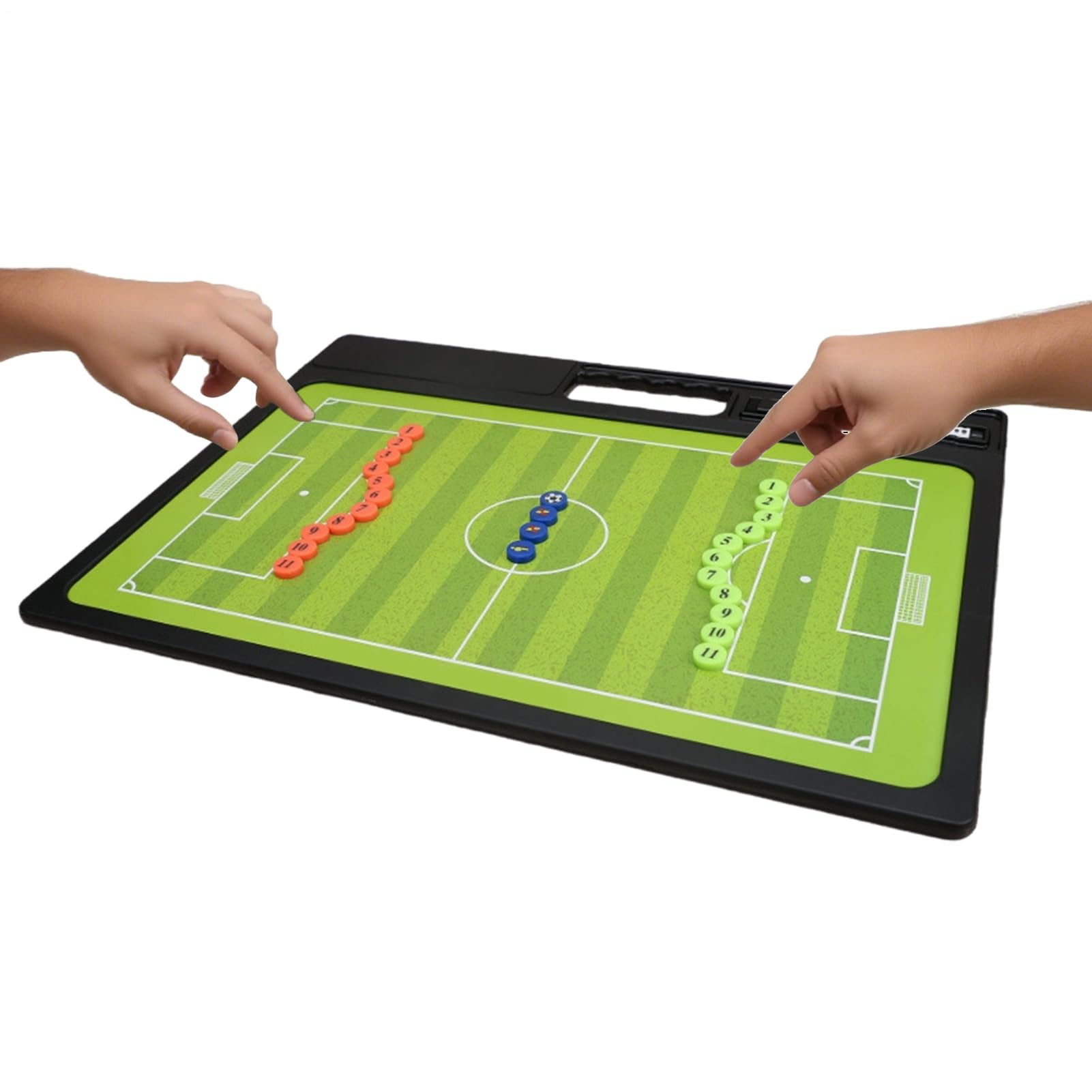 Magnetisches Fußball-Taktikbrett Schreibbedarf | Doppelseitiges Fußball-Strategie-Klipboard mit einem Marker für Training von Spielern, für Spiele, für Feld, für Übung, für