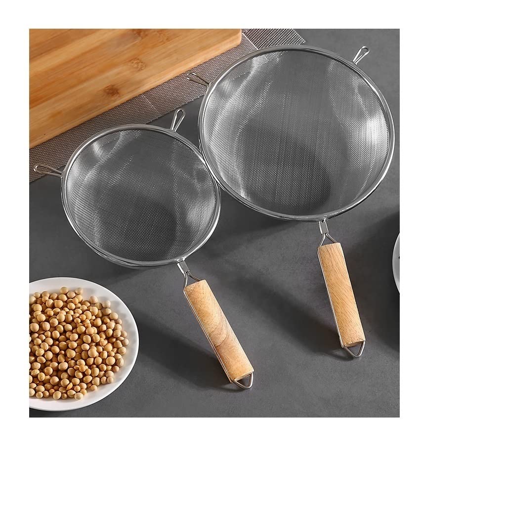 Skimmer de cocina Colador de malla fina Colador de alimentos Cuchara de comida Colador de cuchara grande Coladores de malla fina de acero inoxidable (Size : S)