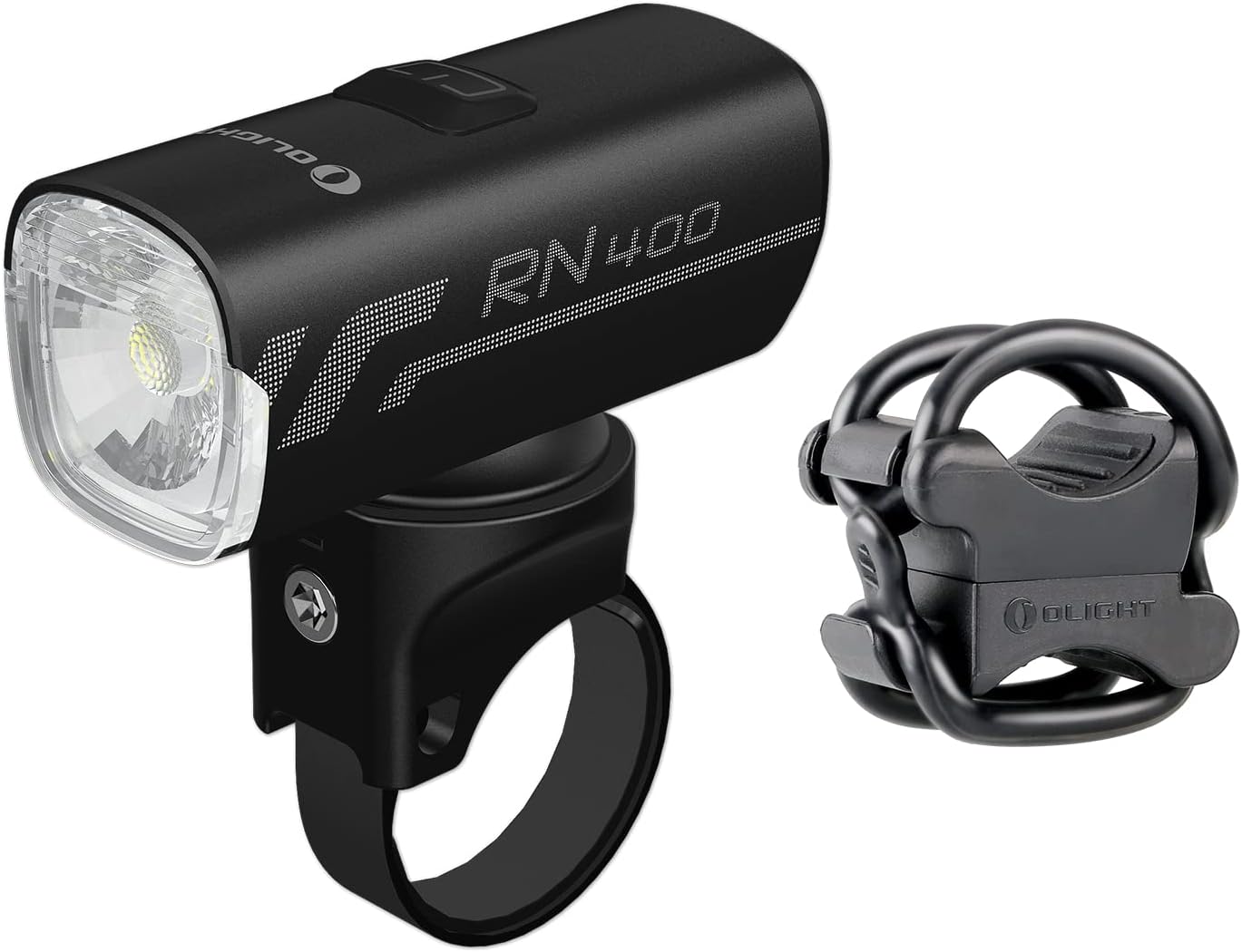 OLIGHT FB-1 Universal Flashlight Bike Mount Bundle with RN 400 LED Bicycle Light for Road Urban Cyclists